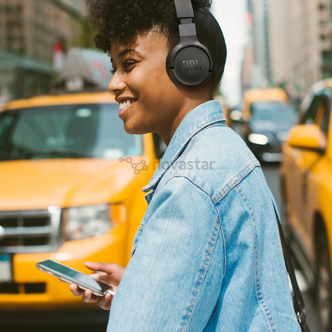 Belaidės ausinės JBL Tune 670NC, prisitaikantis triukšmo slopinimas, juodos