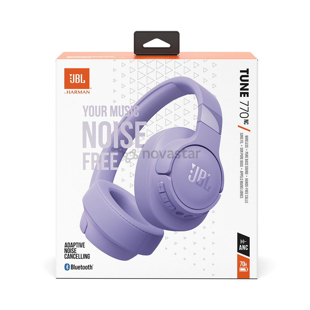 JBL Tune 770NC, prisitaikantis triukšmo slopinimas, violetinės - Belaidės ausinės