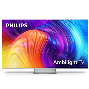 Philips The One PUS8807, 50", 4K UHD, LED LCD, центральная подставка, серебристый - Телевизор