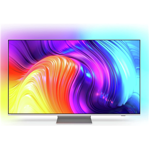 Philips The One PUS8807, 50", 4K UHD, LED LCD, central stand, silver - TV