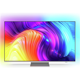 Philips The One PUS8807, 50", 4K UHD, LED LCD, центральная подставка, серебристый - Телевизор