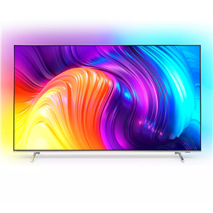 Philips The One PUS8807, 86", 4K UHD, LED LCD, боковые ножки, серебристый - Телевизор