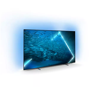 Philips OLED707, 55", 4K UHD, OLED, feet stand, silver - TV