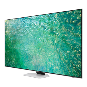Samsung QN85C, 65'', Ultra HD, Neo QLED, central stand, silver - TV