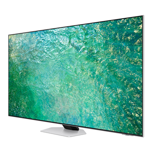 Samsung QN85C, 75'', 4K UHD, Neo QLED, central stand, silver - Televizorius