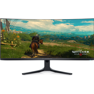 Dell Alienware AW3423DWF, изогнутый, 34", UWQHD, 165 Гц, OLED, черный - Монитор