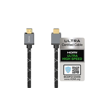 Hama Ultra High Speed, 8K, gold-plated, 1 m, gray - Cable