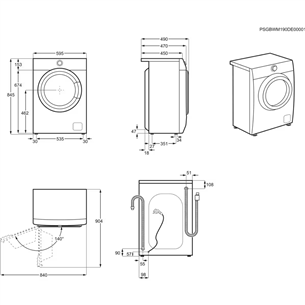 Electrolux PerfectCare 600, 7 kg, depth 44,9 cm, 1200 rpm - Front load Washing machine
