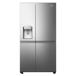 Hisense, No Frost, Water & Ice dispenser, 632 L, 179 cm, stainless steel - SBS-Refrigerator