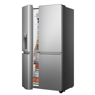 Hisense, No Frost, диспенсер для воды и льда, 632 л, высота 179 см, нерж. сталь - SBS-холодильник