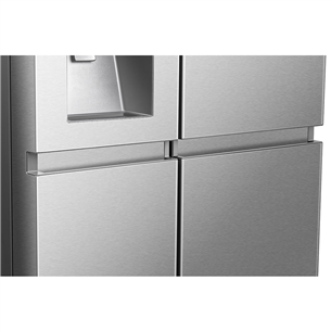 Hisense, No Frost, Water & Ice dispenser, 632 L, 179 cm, stainless steel - SBS-Refrigerator