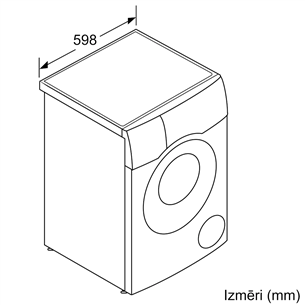 Bosch, Serie 8, 10/6 kg, depth 61.6 cm, 1400 rpm, white - Washer-dryer