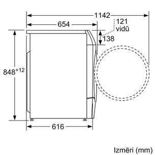 Skalbimo mašina-džiovyklė Bosch WDU8H542SN, Serie 8, 10 kg / 6 kg