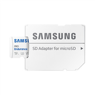 Samsung PRO Endurance, microSDXC + SD-адаптер, 128 ГБ, белый - Карта памяти