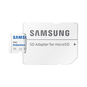 Samsung PRO Endurance, microSDXC + SD adapter, 128 GB, white - Memory Card