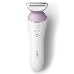 Philips Lady Shaver Series 6000, сухое и влажное использование, белый/сиреневый - Беспроводная бритва