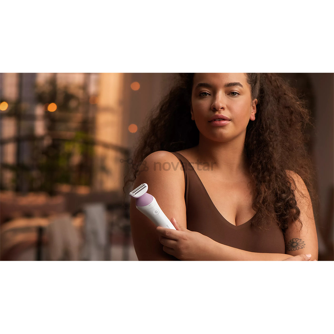 Philips Lady Shaver Series 6000, wet & dry, white/lilac - Cordless shaver