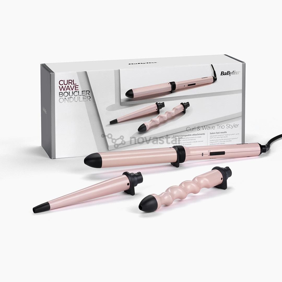 BaByliss Curl & Wave, interchangeable accessories, rose - Multi styler