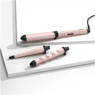 BaByliss Curl & Wave, interchangeable accessories, rose - Multi styler