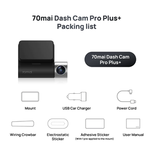 70mai Dash Cam Pro Plus+, black - Dash cam