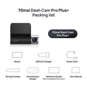 Video registratorius 70mai Dash Cam Pro Plus+ Bundle Rear Cam