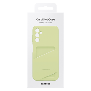 Samsung Card Slot Cover, Galaxy A14, с карманом для карты, светло-зеленый - Чехол