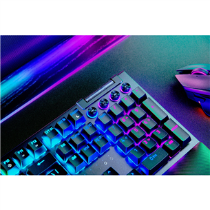 Razer BlackWidow V4 Pro, Green Switch, механическая, US, черный - Клавиатура