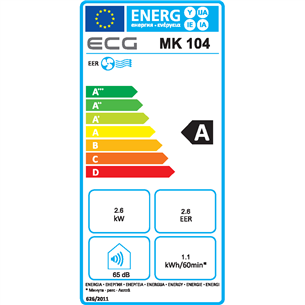 ECG, 2600 W, white/black - Air conditioner