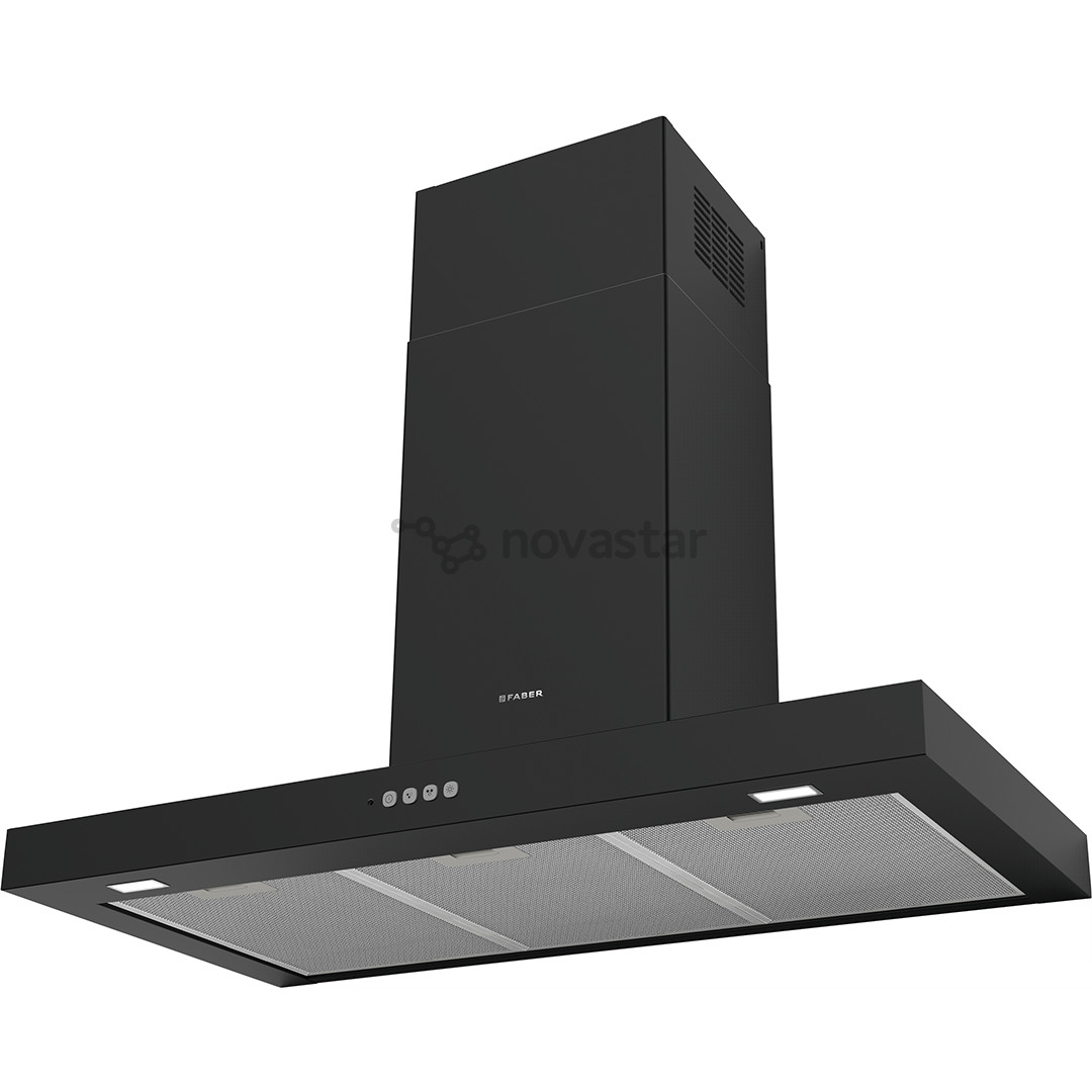 Faber STILO COMFORT BK MATT A90, 710 m³/h, juodas matinis - Gartraukis 325.0618.783