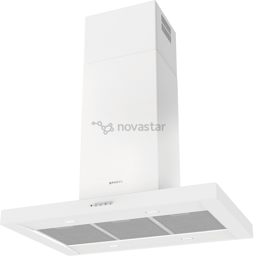 Faber STILO COMFORT ISOLA WH MATT A90, 710 m³/h, white matt - Island cooker hood