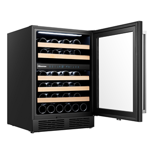 Hisense, capacity: up to 46 bottles, black - Wine cooler