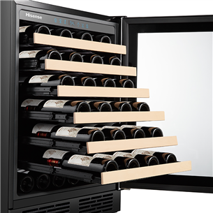 Hisense, capacity: up to 54 bottles, black - Wine cooler