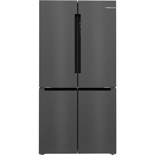 Bosch Series 6, No Frost, 605 л, высота 183 см, черная нерж. сталь - SBS-холодильник KFN96AXEA