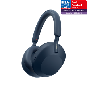 Sony WH-1000XM5, blue - Wireless headphones WH1000XM5L.CE7