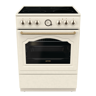 Gorenje, 11 functions, 71 L, width 60 cm, beige - Ceramic cooker