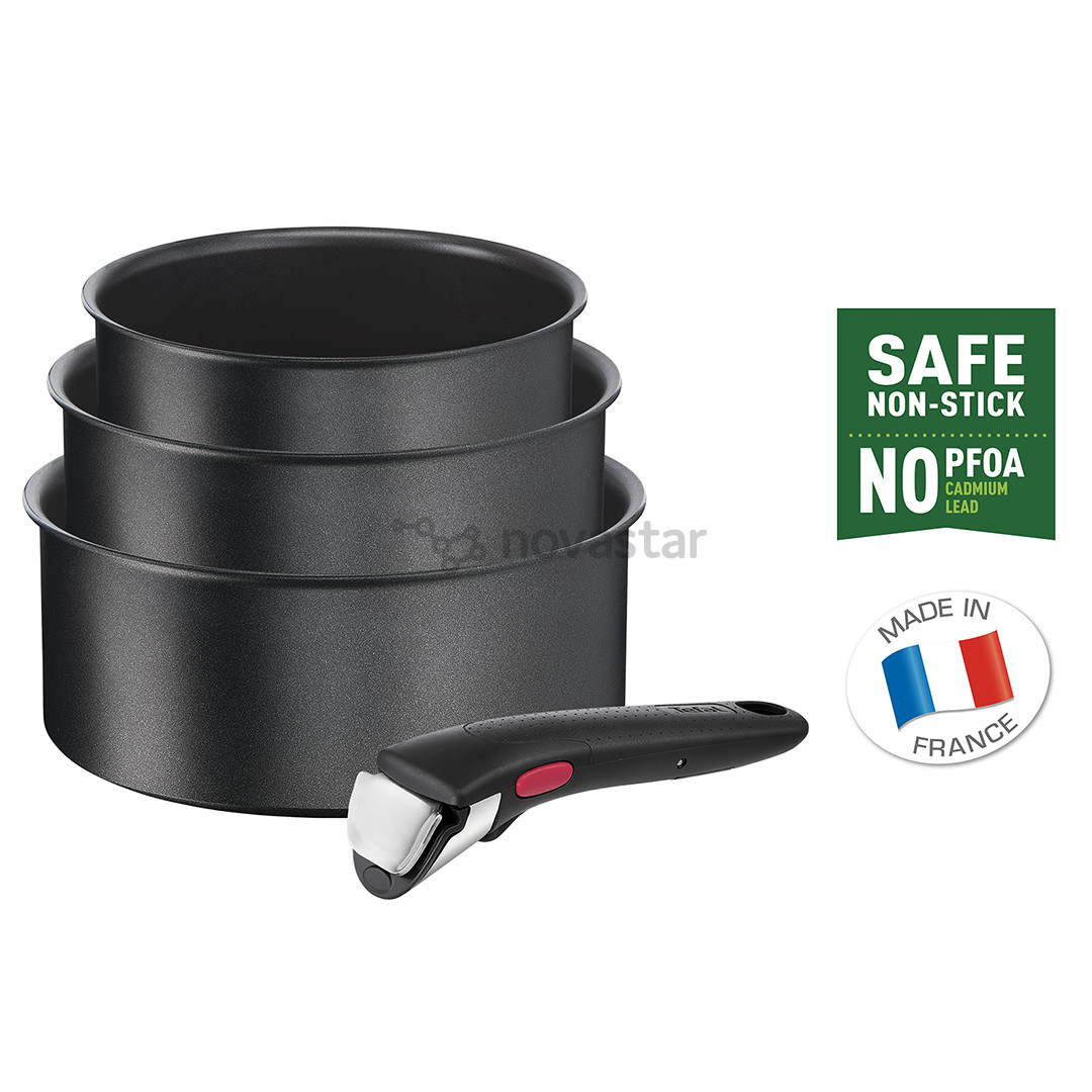 Tefal Ingenio Daily Chef, 4 dalių + rankena - Puodų rinkinys