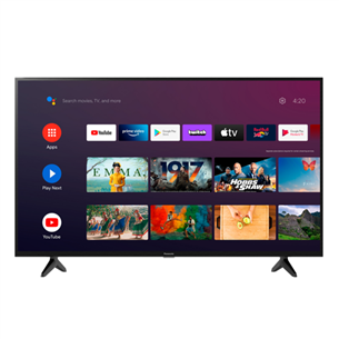 Panasonic LS500, 43'', Full HD, LED LCD, Android TV, боковые ножки, черный - Телевизор