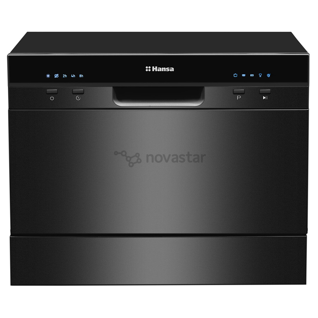 Hansa, mini, 6 комплектов посуды, черный - Отдельностоящая посудомоечная машина