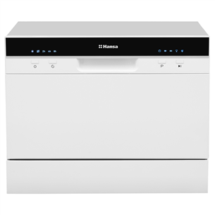 Hansa, mini, 6 place settings, white - Free standing dishwasher