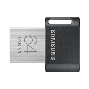 USB atmintinė Samsung FIT Plus, USB 3.1, 64 GB, black