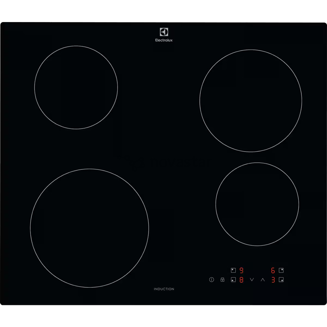 Electrolux 300 Basic, plotis 59 cm, berėmė, juoda - Įmontuojama indukcinė kaitlentė