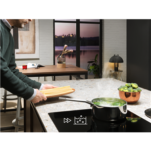 Electrolux 300 Basic, width 52 cm, frameless, black - Built-in induction hob