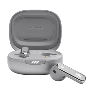 JBL Live Flex, adaptive noise cancelling, silver - True-wireless earbuds