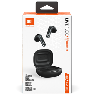 Ausinės JBL Live Flex, Belaidės, Juodos