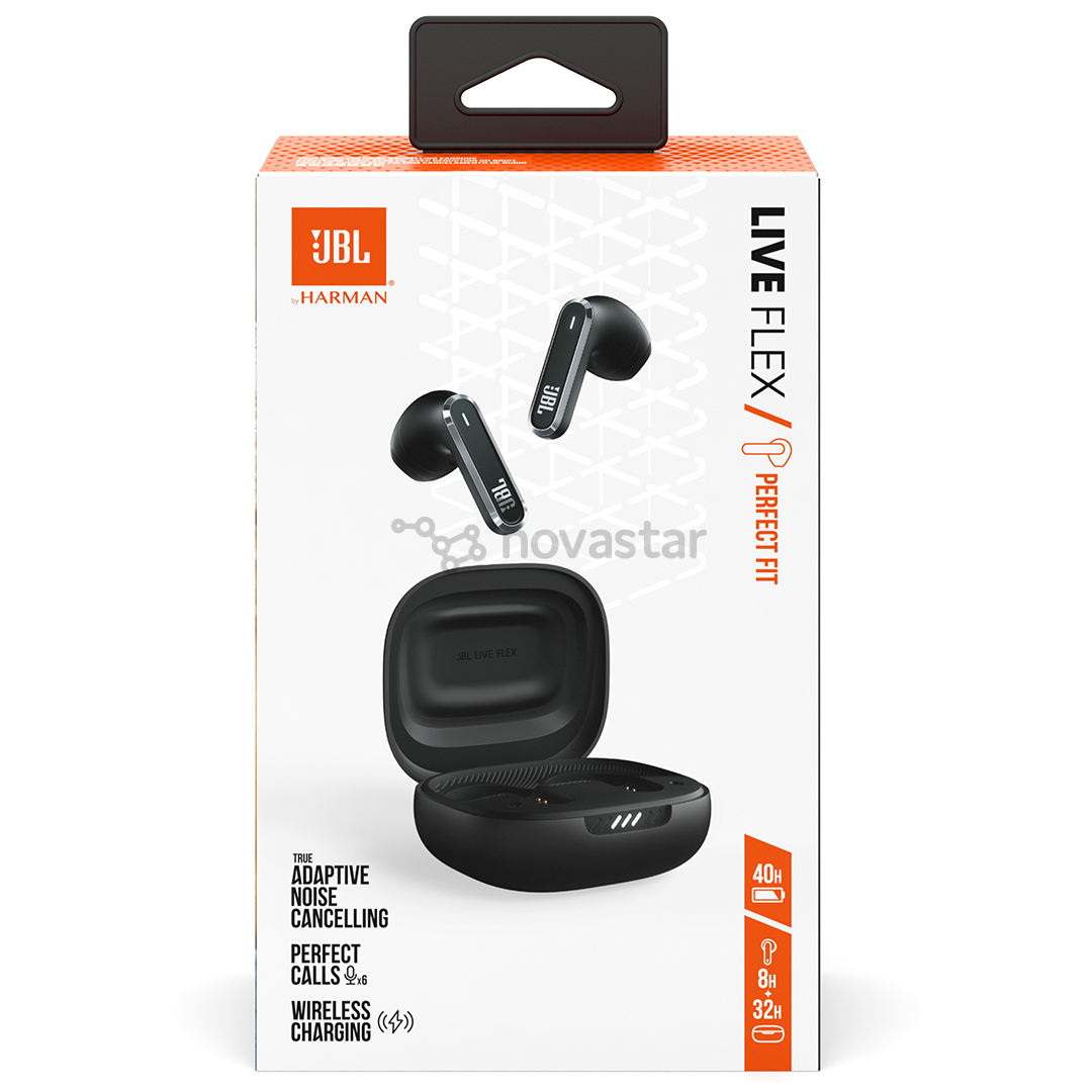 Ausinės JBL Live Flex, Belaidės, Juodos