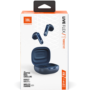 JBL Live Flex, адаптивное шумоподавление, синий - Полностью беспроводные наушники