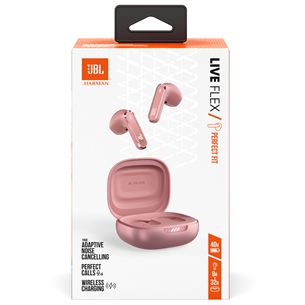 JBL Live Flex, adaptive noise cancelling, rose - True-wireless earbuds