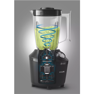 Philips 3000 Series, 600 W, 1.25 L, black - Blender