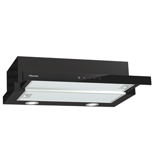 Hisense, width 60 cm, 450 m³/h, black - Built-in cooker hood