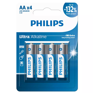 Philips Ultra Alkaline, AA, 4 шт. - Батарейки